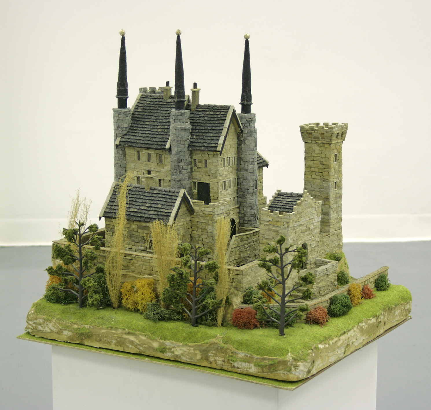 A model of a castle.