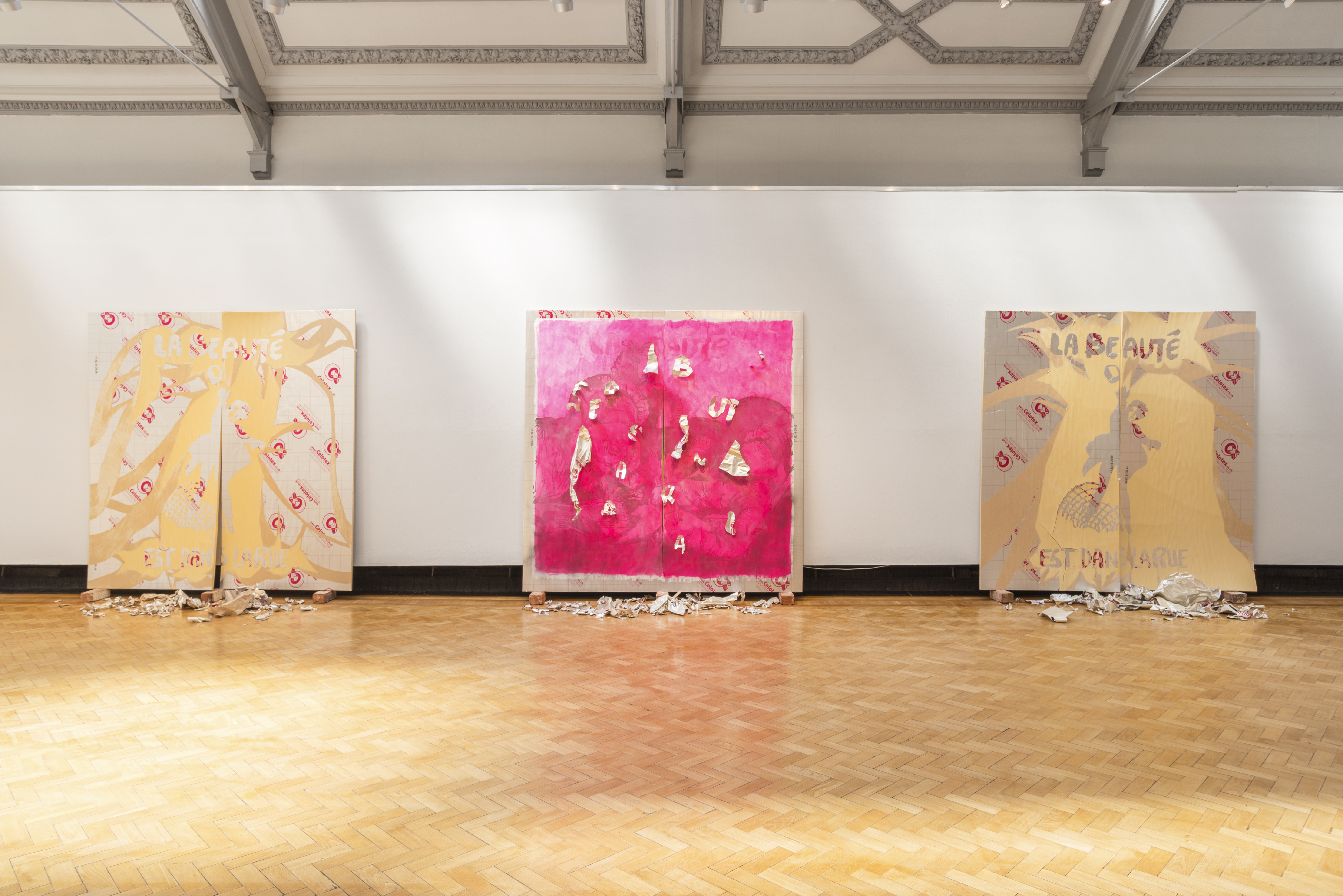 Installation shot of 'Magnus Quaife While England Mourns'. Courtesy of Touchstones Rochdale.