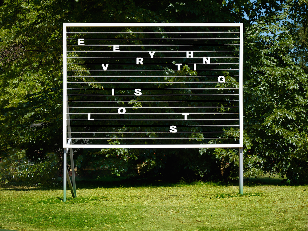 Tim Etchells Frieze Sculpture London