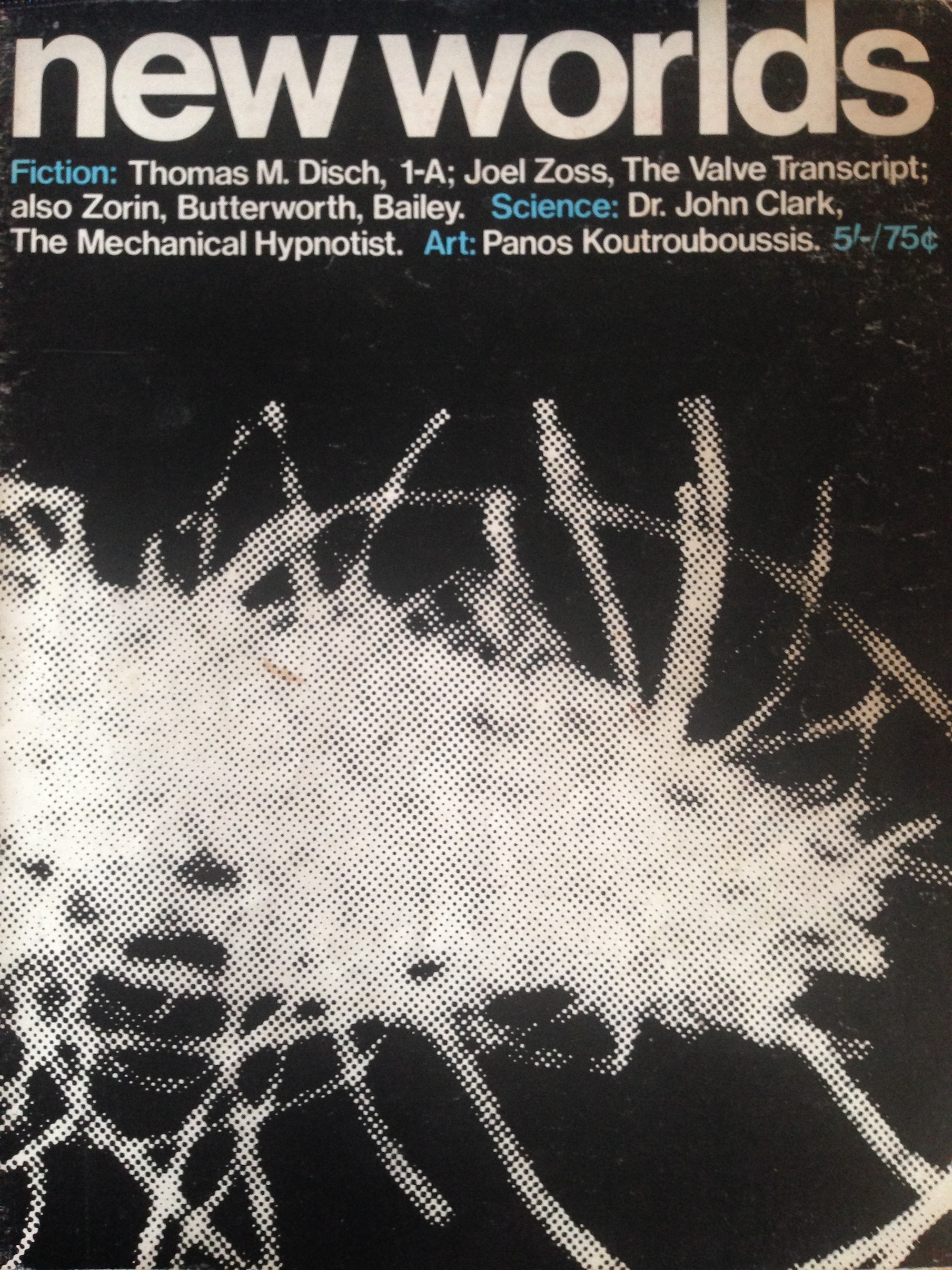 The cover of new worlds, including writing on fiction, science and art.